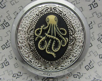 Octopus Compact Mirror Comes With Protective Pouch Ocean Live Compact Mirror