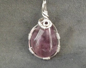 Fluorite and Sterling Silver Pendant