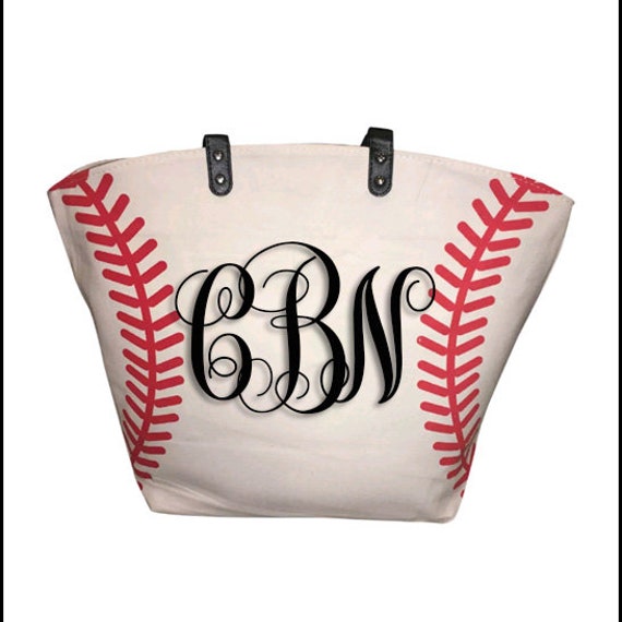 Personalized Monogram Jersey Name Number Canvas Baseball Bag
