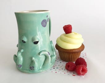 Octopus Mug: Tall Green