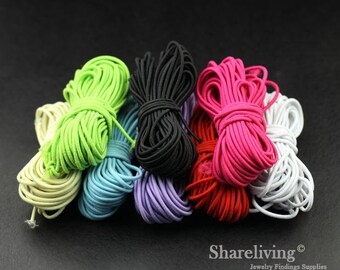Clearance Sale - 10pcs ( 250 feet) Mixed Color Elastic Cord, Elastic String - CLS001G