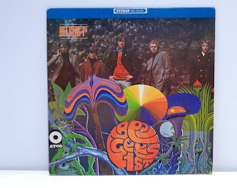 Bee Gees Vinyl Record Vintage 1967 1st Album Maurice Barry Robin Gibb Psychedelic Dance Disco Band Klaus Voormann album cover artwork 60's