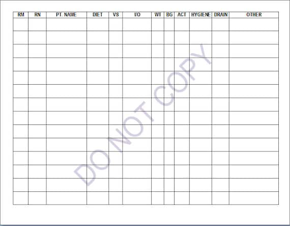 CNA Report Sheet