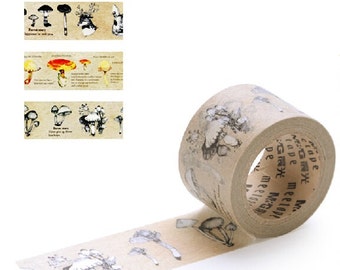 M411 Forest Story Masking Tape Meetape (Choose Design Yourself), 3cm x 10m masking tape, kraft paper tape, jungle masking tape, journalling