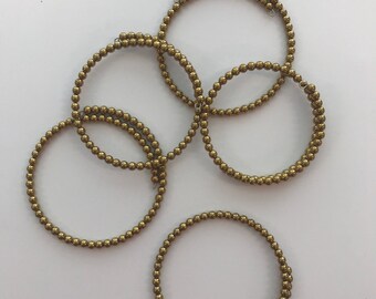 Gold Pyrite Beaded Wire Wrap Bangles