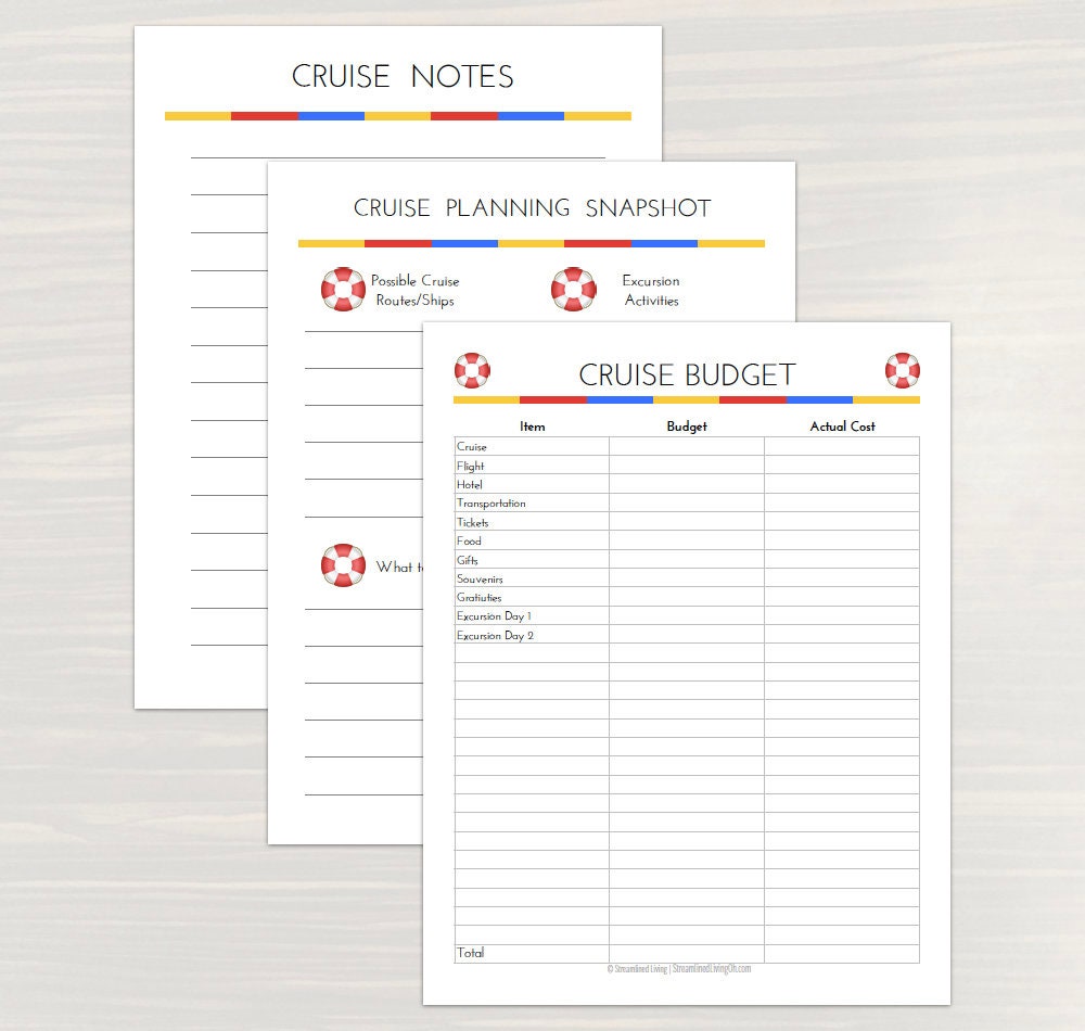 Cruise Planner Printable Planner Vacation Planner Cruise Planner Printable Planner Vacation Planner