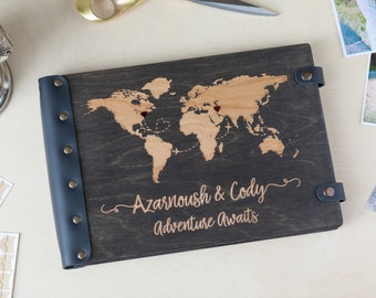 Photo Album, Wedding Album, Travel Photo Album, Wedding Photo Album, Wood Photo Album, Wooden Photo Album, Our Adventure Book, Travel Album