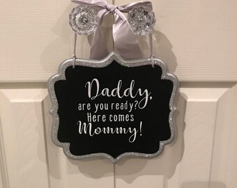 Silver Glitter Ringbearer sign for going down the aisle, wedding ceremony, wedding decor, church ceremony, flower girl, ring bearer, event