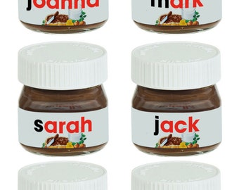 Personalised Mini Nutella Jar Labels - Printable