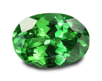 Natural Tsavorite Green Garnet AAA Oval Faceted (4x3mm - 6x4mm) Loose Gemstones