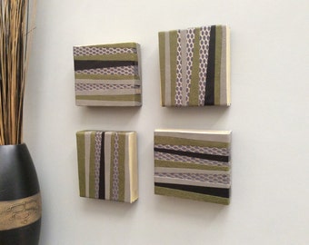 Modern, Original, Handmade, Contemporary Wall Art (Set of 4)