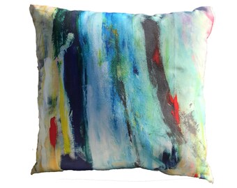 Linen Cotton Canvas Ultra Pillow - Wood Grain Design (18 x 18 Inches)
