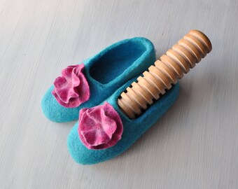 Wet grooving wooden roller with grooves necessary roller handmade for wet felting Tool with grooves Wooden wet felting tool Felting Roller