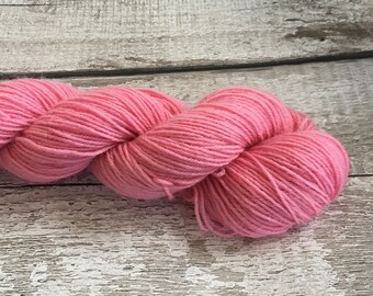 Naturally dyed yarn - cochineal on BFL Sock Yarn