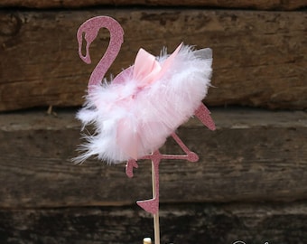 Flamingo Theme Party - Flamingo Cake Topper - Tropical Party Decor - Flamingo Party Decorations - Flamingo Birthday Party Cake Topper