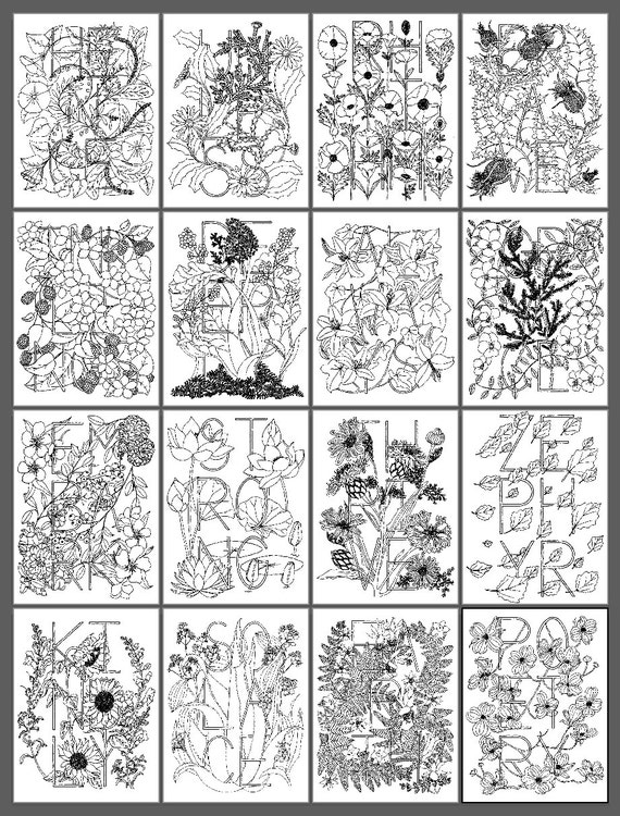 Botanical Inklings Pastels Coloring Book