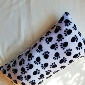 Paw Print Dog Pillow, White Pet Pillow, Pet Accessories