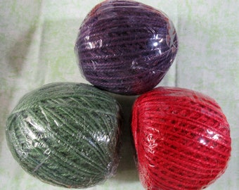 Natural Dyed Burlap Jute Jewelry Cord 2.0mm (B390/91)
