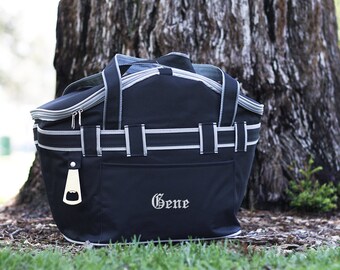 Large Black Outdoor Collapsible Beverage / Food / Wine Insulated Cooler w/ bottle opener