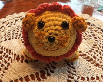 Crochet Lion Key Chain Zipper Pull