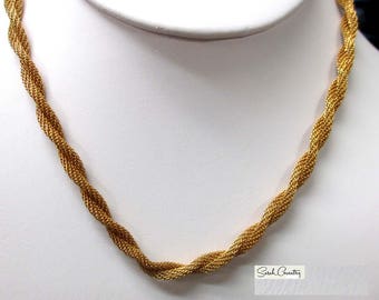 ANTIQUE Sarah Coventry Jewelry - Golden Braids Choker #8953