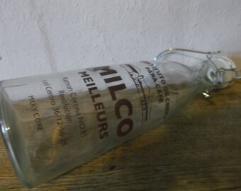 Vintage Spanish Glass Milk Storage Bottle