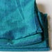 Vintage raw silk fabric/ emerald green 1980s silk material/ fabric destash/ vintage craft supply/ INCLUDES 4 pieces
