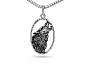 Wolf Jewelry Wolf necklace Werewolf pendant Werewolf jewelry Animal jewelry Wolf totem Viking wolf Men's gift Wolf head Wolves Amulet wolf