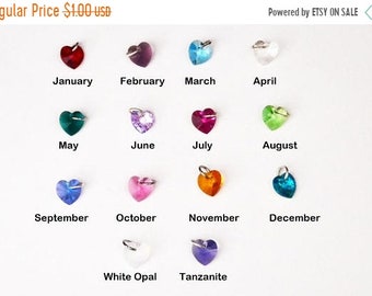 SALE Add a Birthstone Heart to your Necklace purchase - Purchase with Purchase Only
