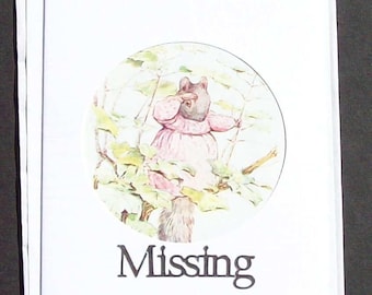 Small Hand Made 'Missing You' Greetings Card
