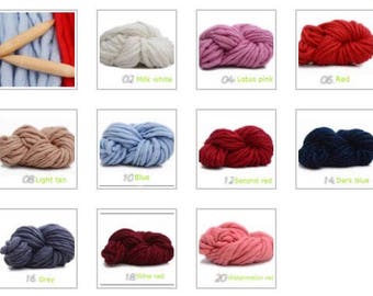 Super chunky arm-crocheted blanket