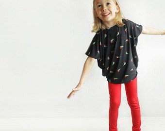 Toddler Simple TUNIC pattern - Reversible top pattern pdf - girls sewing patterns - 2T to 10 years