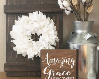 Amazing Grace wood sign