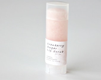 Cranberry Sugar Lip Scrub- Exfoliating Lip Scrub- Lip Polish- Vegan Lip Scrub- Organic Lip Scrub- Natural Lip Scrub- Lip Treatment- 1 tube