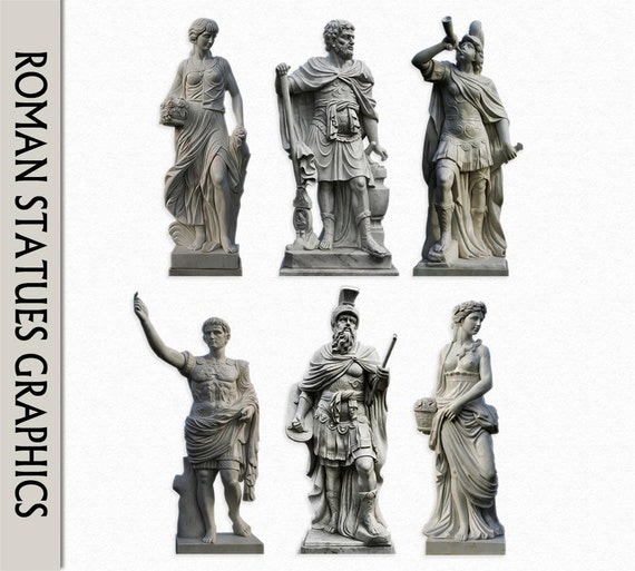 Roman Statues Graphics Clip Art Clipart Scrapbook Men Women