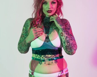 O-Ring Clear PVC Overbust Underbust Chest Harness
