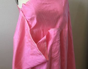 Bubblegum Pink !00% Silk Dupioni Fabric 44" wide