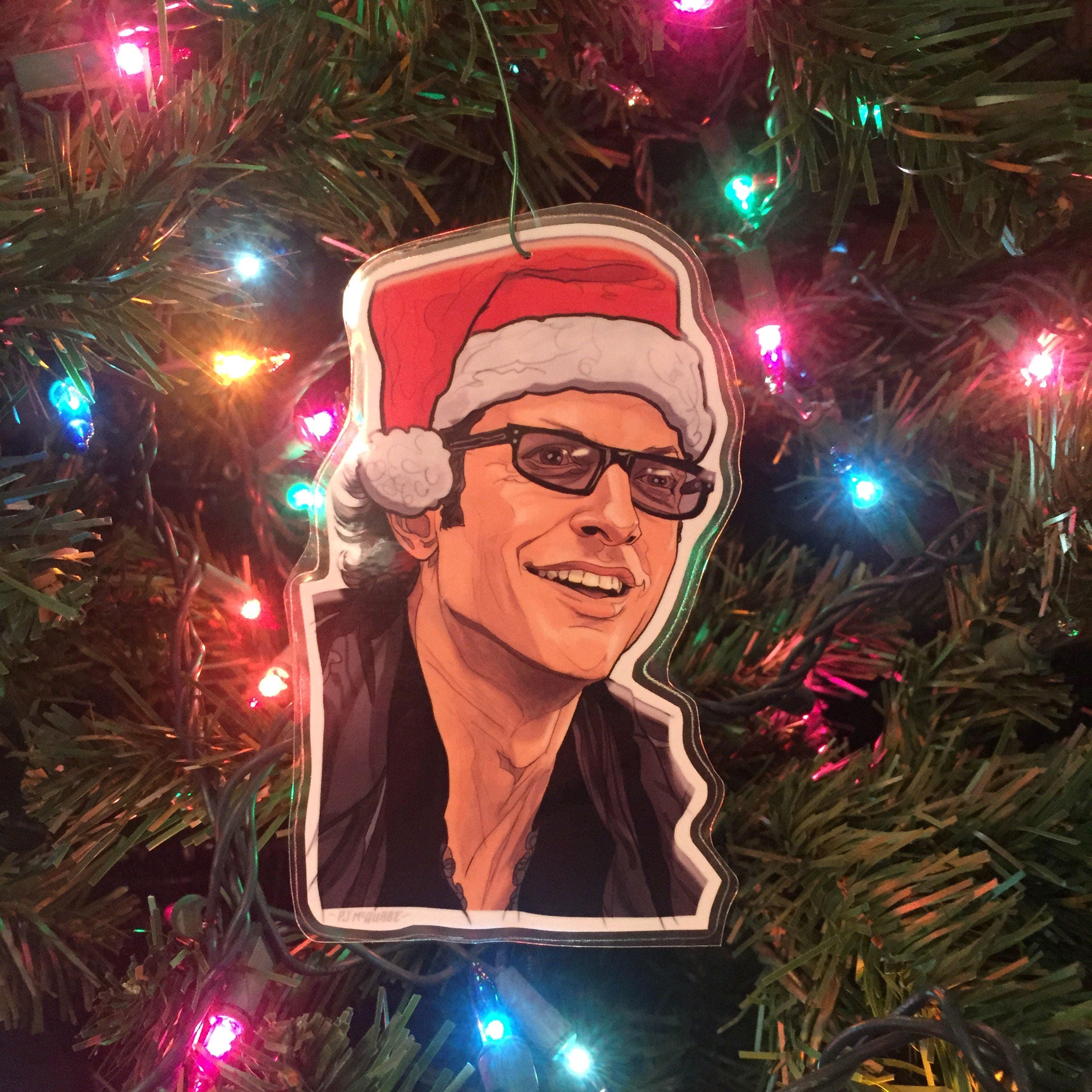 jurassic park ian malcolm christmas ornament trex christmas ornament