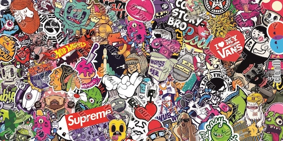  Sticker  Bombing Vector  Set 76 in 1 Huge Vector  Sticker 