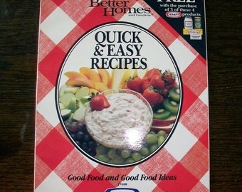 Vintage Cookbook Better Homes and Gardens Quick and Easy Recipes