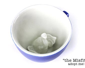 The "Misfits" Elephant Mug by CREATURE CUPS | Hidden Animal Inside | Ceramic Cup | Holiday and Birthday Gift for Coffee & Tea Lovers