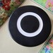 Vintage 1960's Round Black and White Belt Buckle - Vintage Womens Cocktail Belt