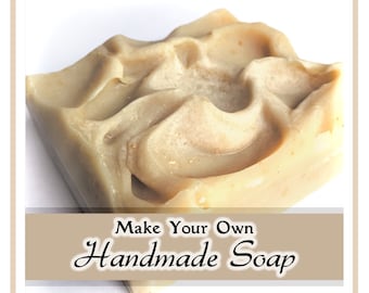 Soap Recipe. Make Handmade Cold Process Simple DIY Natural Craft Project Homemade Baking Ideas For Kids Family Girls Ladies Hobby