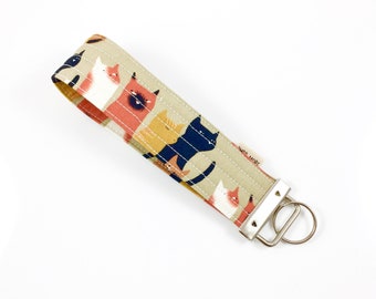 Kitty Cats Key Fob For Mew Cat Lover Key Chain, Gift For Cat Lover