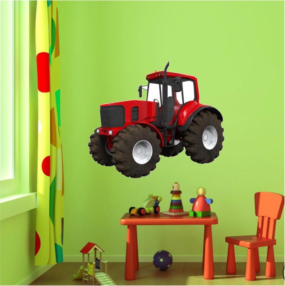 Tractor Wall Decal Red Tractor Wall Decal John Deere