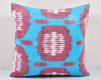 Ikat Pillow, Hand Woven Ikat Pillow Cover 538-1aa1, Ikat throw pillows, Designer pillows, Decorative pillows, Accent pillows