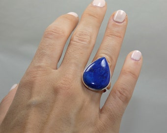 Naatural Lapis Lazuly Silver 925 Ring
