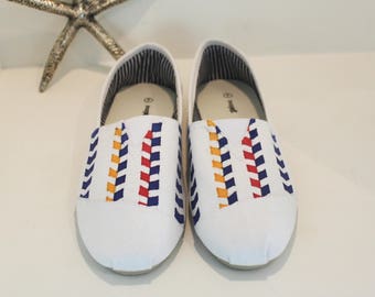 Hand drawn shoes - chevron design