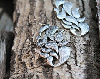 Antique Silver Paisley Earrings