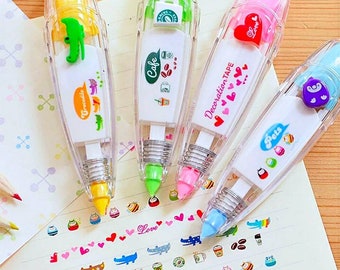 Correction Tape Washi Tape Decorative Tape Correction Pen Kawaii Stickers Kids Crafts Kid Gift Party Favors Kawaii Washi Tape